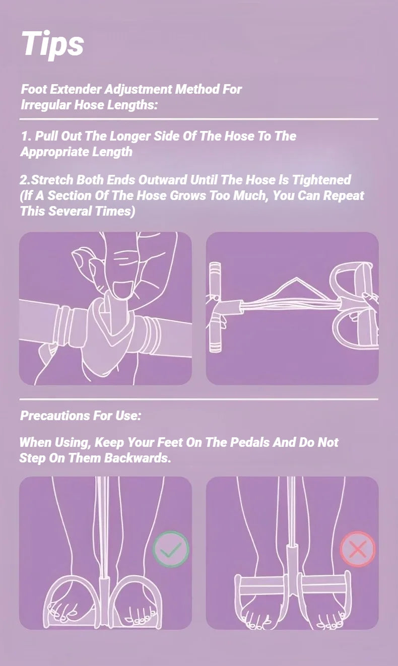 Entrenador de resistencia de pedales de 4 tubos – Cuerda de tensión elástica multifuncional para yoga, entrenamiento de fuerza abdominal, fitness en casa y entrenamiento de cuerpo completo
