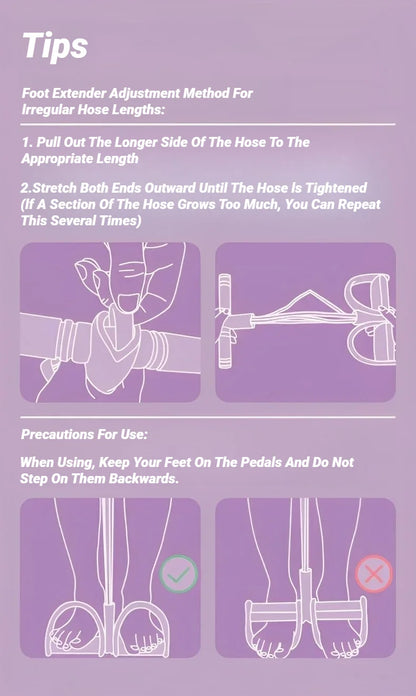 Entrenador de resistencia de pedales de 4 tubos – Cuerda de tensión elástica multifuncional para yoga, entrenamiento de fuerza abdominal, fitness en casa y entrenamiento de cuerpo completo