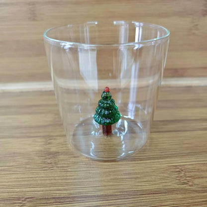 3D Animal Glass Coffee Mug – Heat-Resistant Figurine Drinking Cup with Cute Squirrel & Cactus Design, Novelty Christmas Gift for Women