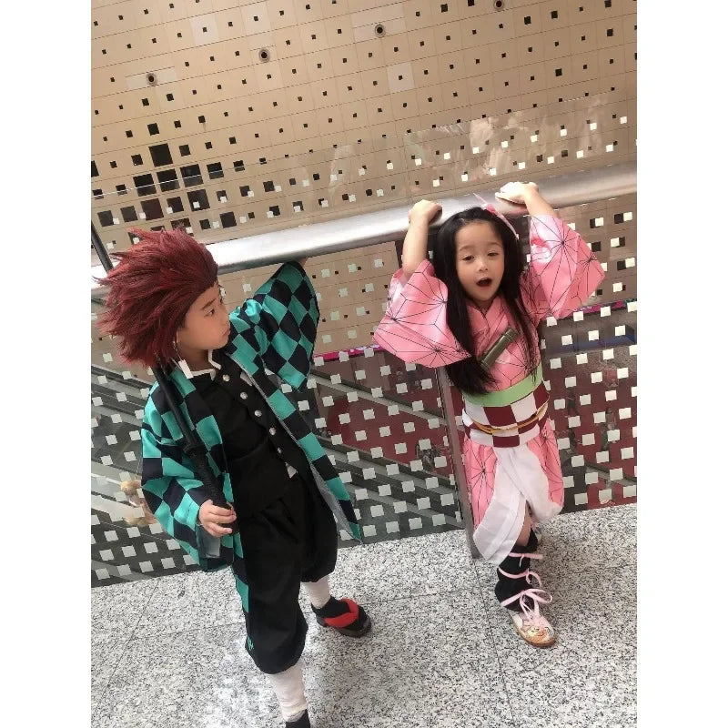 Kamado Tanjirou Cosplay Costume – Anime Halloween Outfit for Convention, Family Party & Kids Roleplay Wear