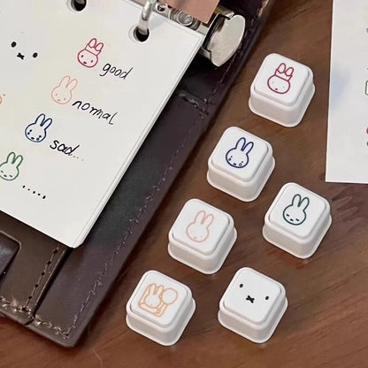 New Miffy Seal – High Color Value Cartoon Rabbit Printing Creative Removable DIY Hand Account Punch Card Decoration
