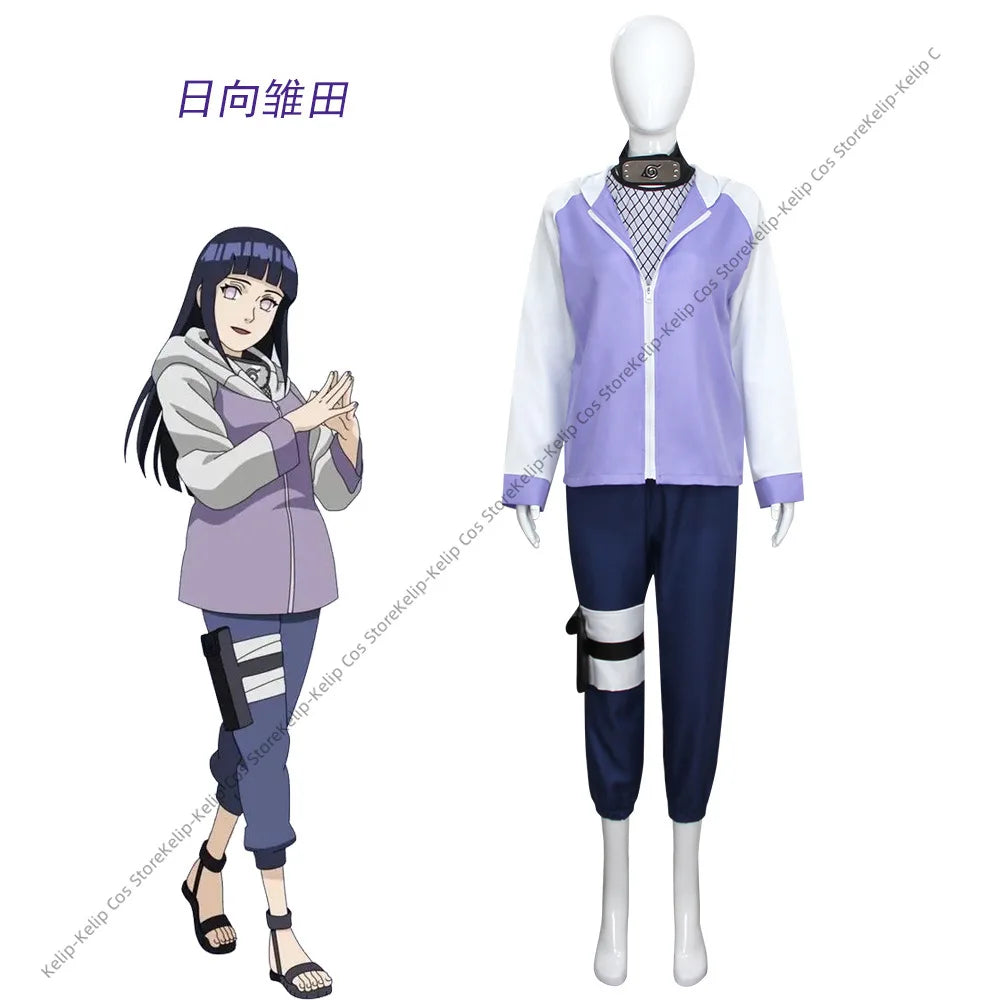 Hyuga Hinata Cosplay Costume Set – Jacket & Pants Anime Outfit for Halloween Party, Christmas Gift & Convention Wear