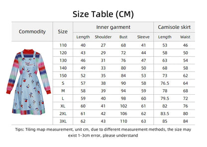 Chucky Inspired Cosplay Costume – Men & Women Horror Film Outfit Set (Shirt & Pants) for Halloween, Carnival & Party Roleplay