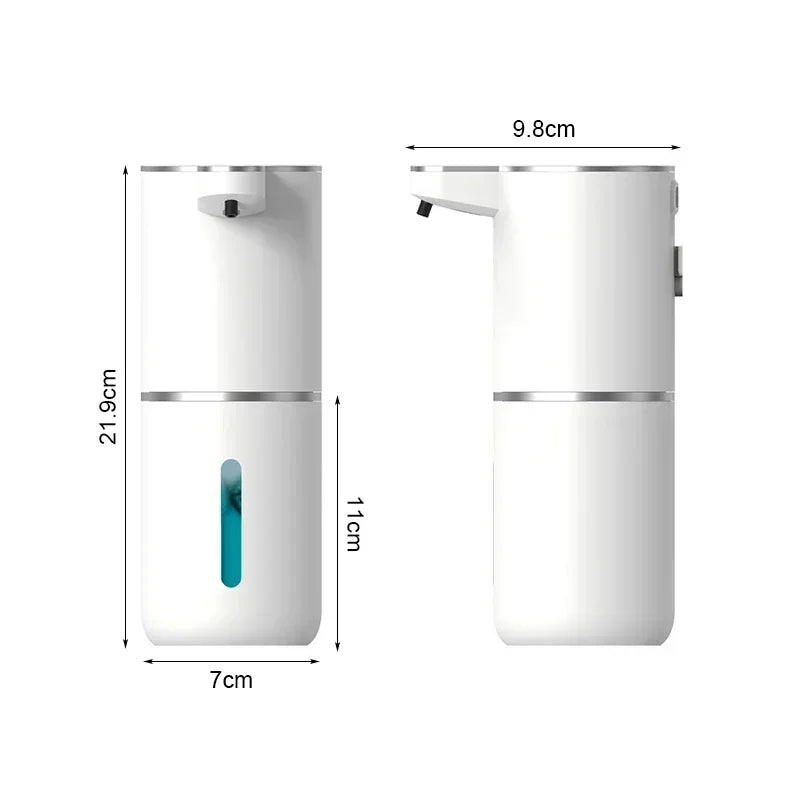 Dispensador automático de jabón sin contacto de 380 ml – Dispensador de jabón líquido y espuma recargable por USB con 4 niveles ajustables