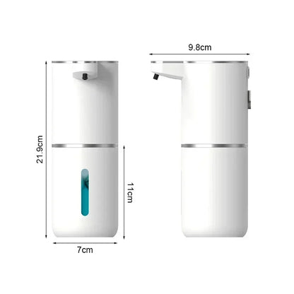 Dispensador automático de jabón sin contacto de 380 ml – Dispensador de jabón líquido y espuma recargable por USB con 4 niveles ajustables