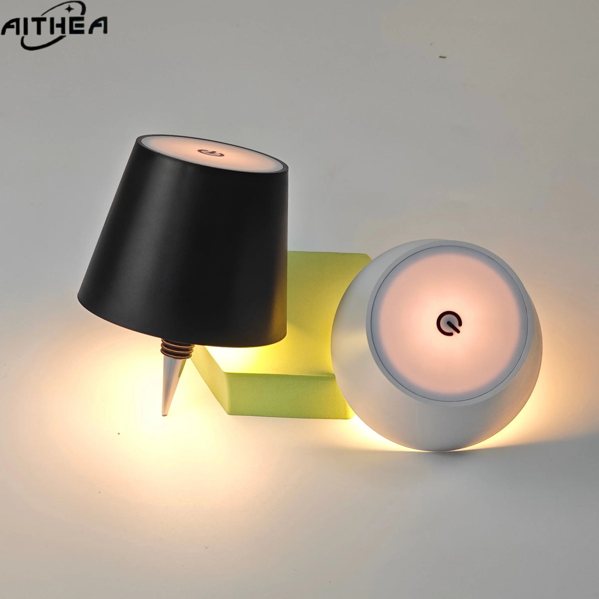 AITHEA Wireless Wine Bottle Cork Lamp – Touch Control Dimmable LED Desk Light with USB-C Charging for Home Bar Decor