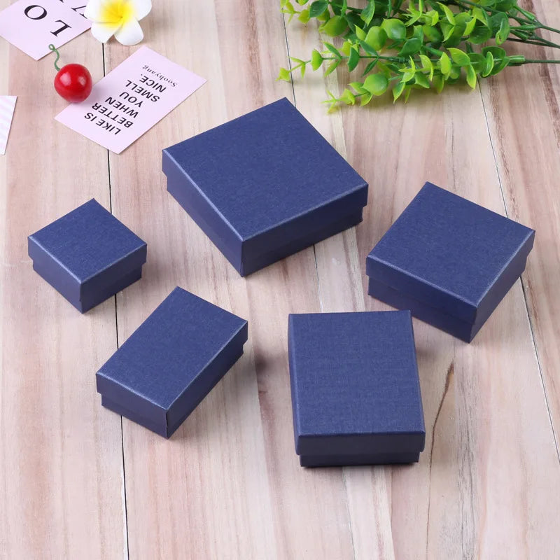 12PCS Paper Jewelry Gift Boxes for Rings, Earrings, Bracelets & Necklaces – Black & Gray Display Cases