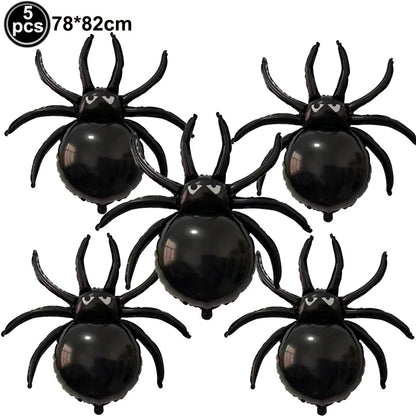 Large Halloween Standing Foil Balloons – Haunted House, Castle, Skull, Coffin & Witch Mylar Balloons for Halloween Party Decorations