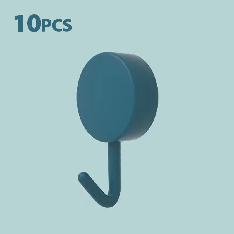 Ganchos de pared autoadhesivos de 5/10 piezas – Ganchos fuertes sin taladro para baño, cocina, puerta, almacenamiento de ropa y toallas