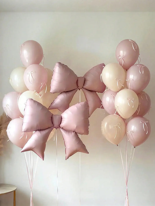 12 grands ballons roses à nœud – Ballons de fête décoratifs pour mariages, anniversaires et Saint-Valentin