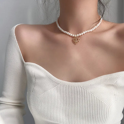 Nuevo collar gargantilla de perlas barrocas para mujer, lujoso, para bodas, fiestas, collar de cuentas de tres capas, torques, regalo de joyería de moda para damas