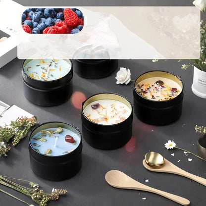 Crystal Scented Soy Wax Candles – Luxury Iron Tin Candle with Dried Floral Fragrance, Wholesale Aromatherapy Candle for Gifts & Home Decor