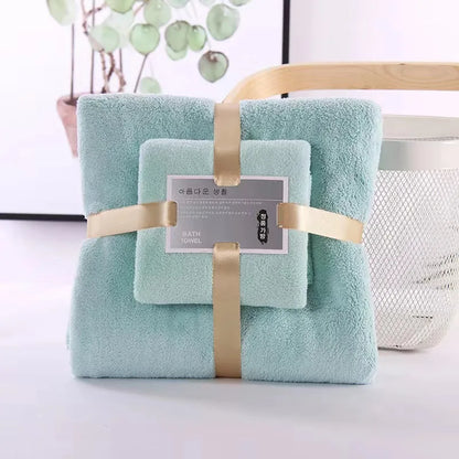 Juego de 2 toallas de baño de terciopelo coral – Súper suaves, altamente absorbentes, de secado rápido, calidad de hotel y spa de lujo para adultos, baño, hogar y viajes