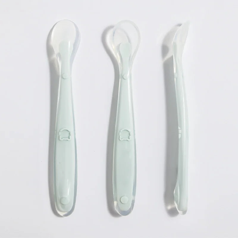 Soft Silicone Baby Feeding Spoon – Gentle Training Spoon for Infants, Toddlers & Baby-Led Weaning