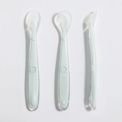 Soft Silicone Baby Feeding Spoon – Gentle Training Spoon for Infants, Toddlers & Baby-Led Weaning