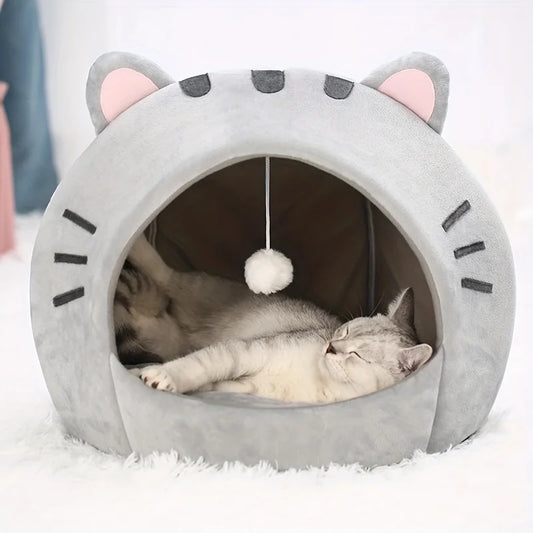 Cama para gatos con diseño de dibujos animados, cueva para cachorros, sofá, casa cómoda para mascotas, canasta suave para dormir, tienda de campaña para gatos y perros pequeños y medianos