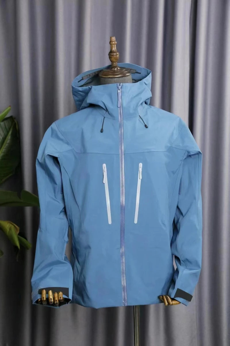 ARC SV 3-Layer Waterproof Hiking Jacket – Unisex Windproof Camping, Ski & Outdoor Shell Coat with Embroidered Bird Logo