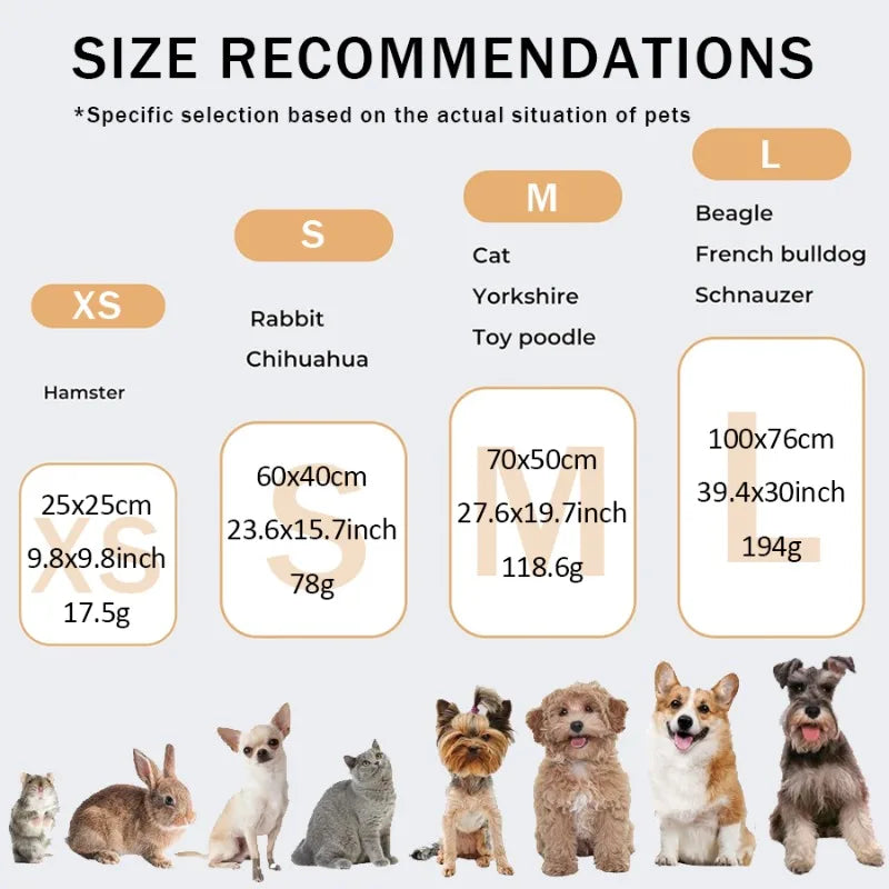 Soft Fluffy Pet Blanket – Warm Flannel Dog & Cat Sleeping Mat with Cute Paw Print Pattern, Cozy Comfortable Pet Bedding