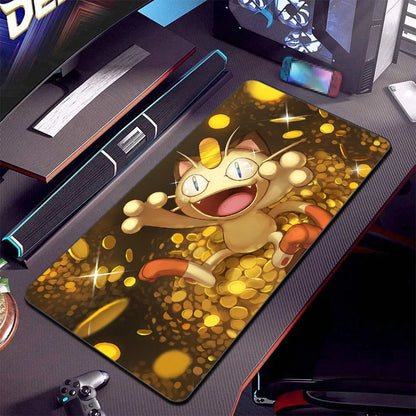 Alfombrilla de ratón XXL Pokémon Gaming – Alfombrilla de escritorio extendida con base de goma antideslizante para teclado de juegos, portátil y escritorio de ordenador