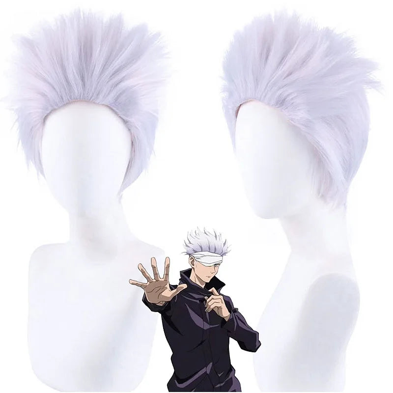 Synthetic Anime Cosplay Wig – Black Spiky Style Inspired by Classic Heroes (Party & Game Costume Hairpiece)