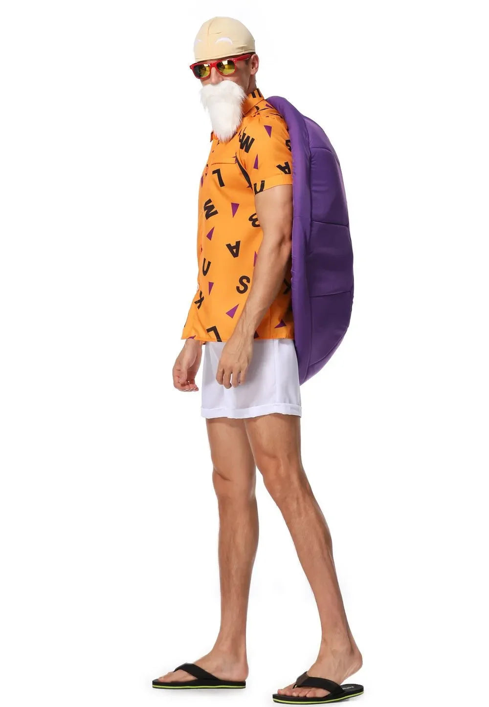 Dragon Ball Master Roshi (Kame Sennin) Cosplay Costume – Adult Men Anime Jumpsuit Outfit for Halloween, Carnival & Roleplay Events