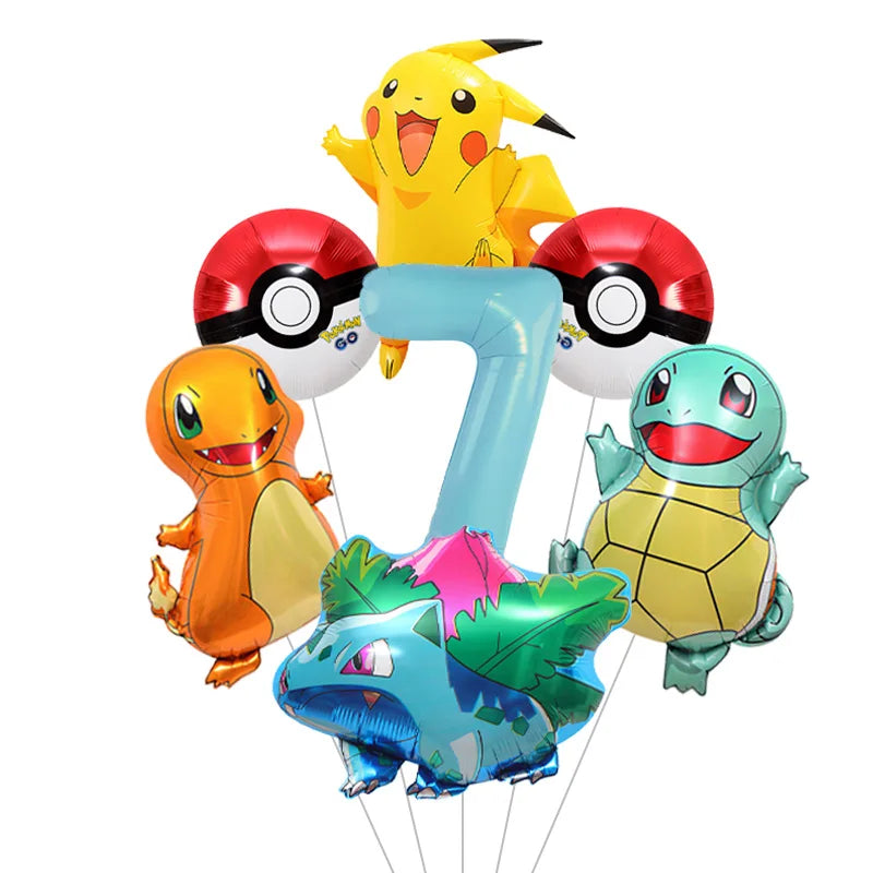 Cartoon Pikachu Shaped Foil Balloons – Aluminum Film Balloons for Indoor & Outdoor Party Decorations