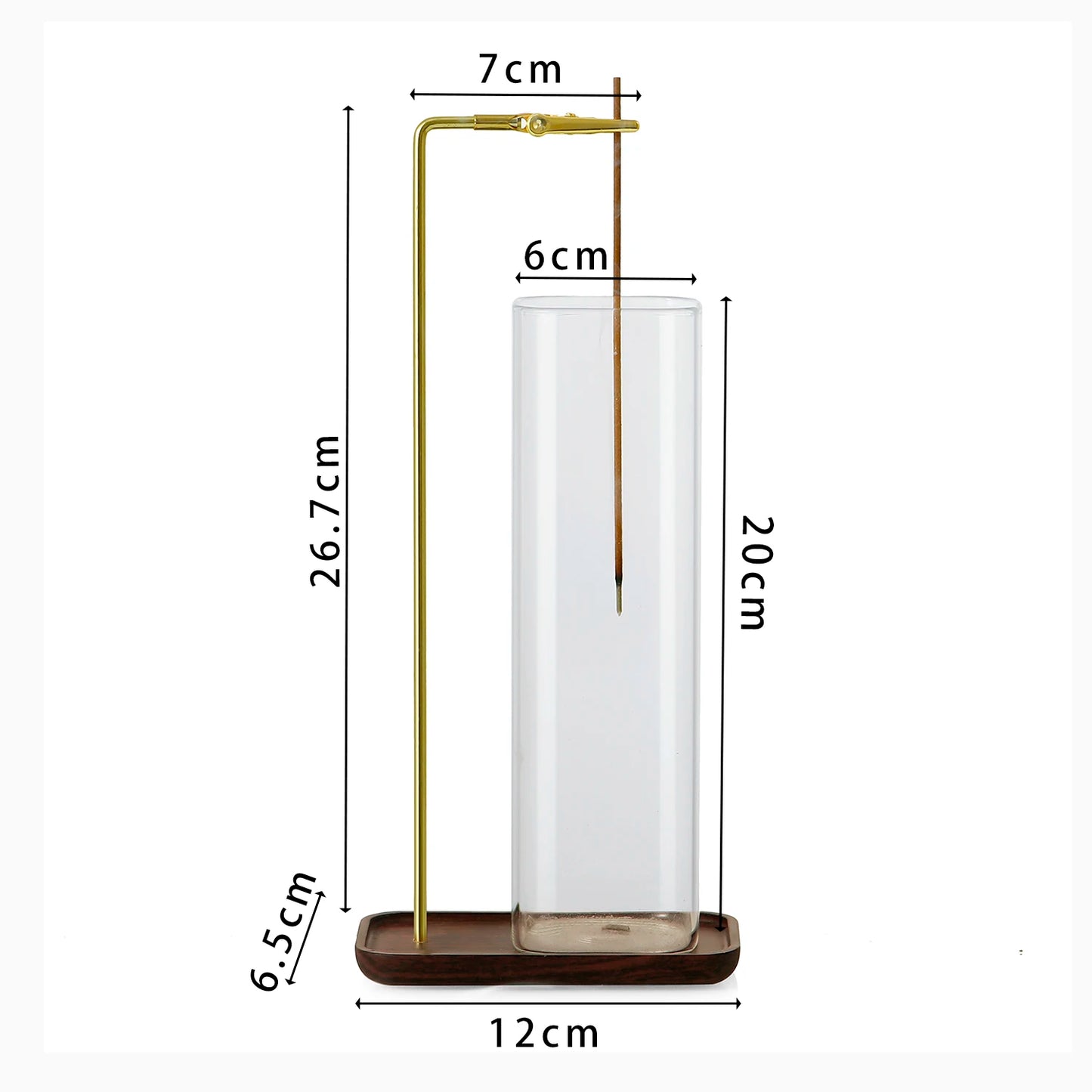 2-in-1 Incense Holder – Stick Incense Burner with Removable Glass Ash Catcher & Incense Stick Organizer for Home Decor