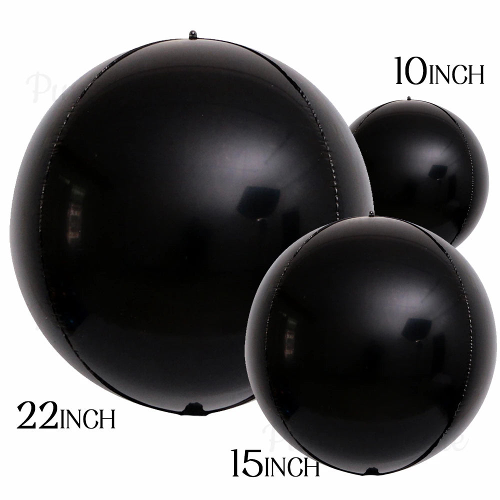 Globos metálicos redondos de aluminio 4D – Decoraciones para fiestas de cumpleaños, bodas y revelaciones de género en oro rosa y plata