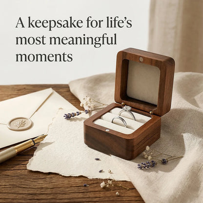 Personalized Wooden Jewelry Box with Custom Engraving for Rings, Earrings, Bracelets, Wedding Proposals & Gift Packaging