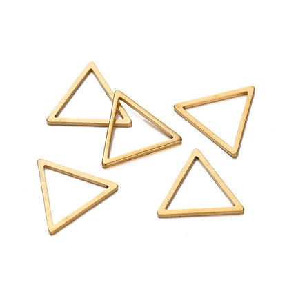 10 breloques géométriques creuses en acier inoxydable pour bijoux – Connecteurs de pendentif pour boucles d'oreilles, colliers et fabrication de bijoux