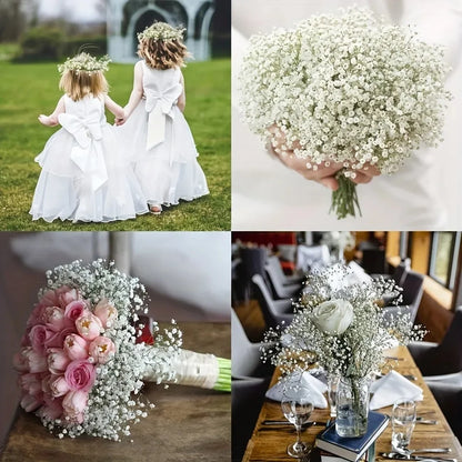 50 Fleurs Artificielles Souffle de Bébé – Gypsophile Fausses Tiges Florales Réalistes pour Bouquets de Mariage, Décoration Nuptiale, Décoration de Maison et Événements