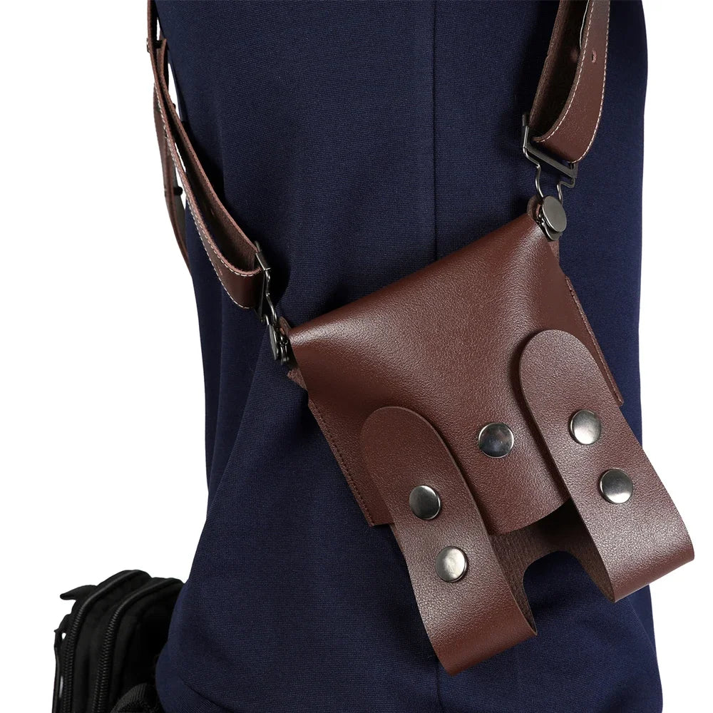 Resident Evil Leon S. Kennedy Inspired Cosplay Costume – Tactical Utility Belt Set with Bags, Holster & Officer Outfit Accessories for Carnival & Halloween