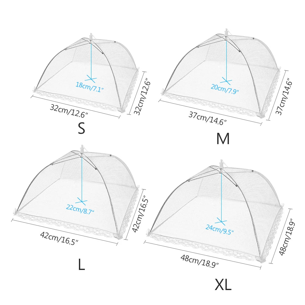 Foldable Mesh Food Cover – Anti-Fly & Mosquito Food Tent Dome for Kitchen, Picnic & Outdoor Dining, Reusable Dish Protector