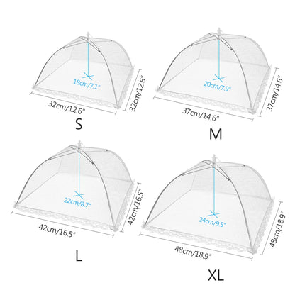 Foldable Mesh Food Cover – Anti-Fly & Mosquito Food Tent Dome for Kitchen, Picnic & Outdoor Dining, Reusable Dish Protector