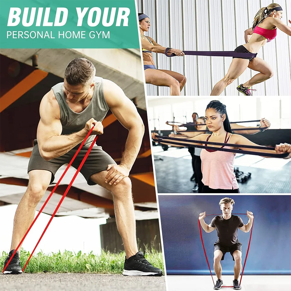 Bande de résistance à 7 niveaux ultra-résistante – Bande d'entraînement en caoutchouc réglable pour l'entraînement d'agilité, le yoga, le Pilates, la salle de sport et les exercices de fitness à domicile