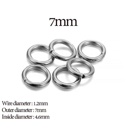 30 à 200 Anneaux de jonction fendus en acier inoxydable (3 à 25 mm) – Connecteurs à boucle ouverte pour la fabrication de bijoux, bracelets, colliers et loisirs créatifs