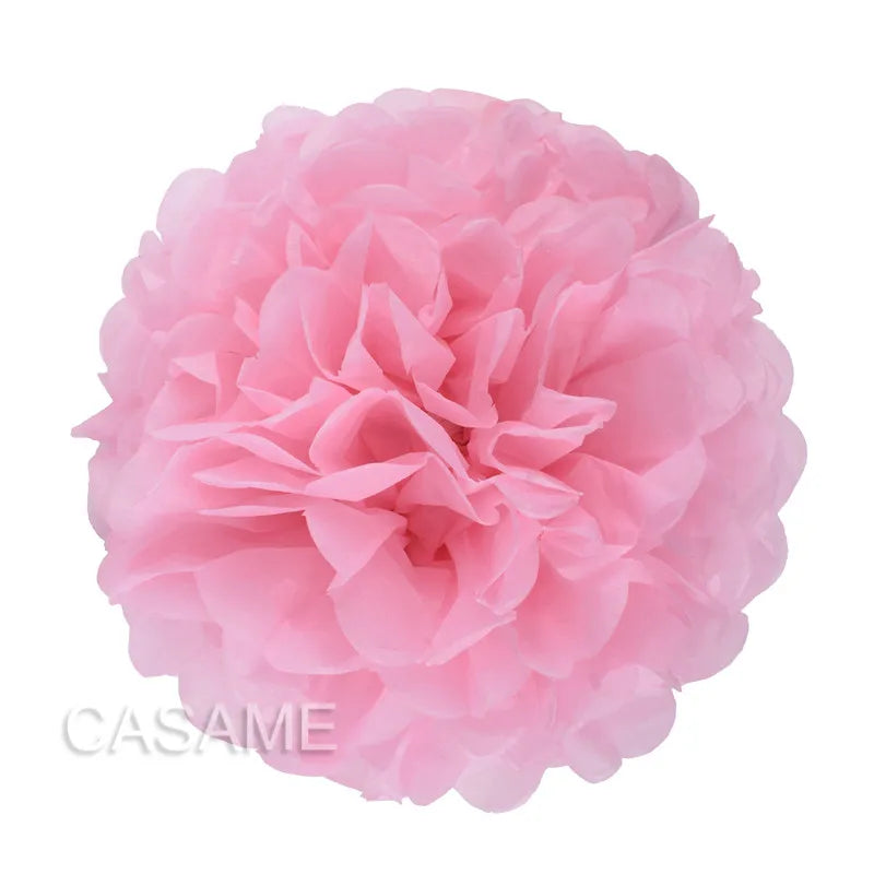 5PCS Tissue Paper Pom Poms – 4–12 Inch Paper Flower Balls for Weddings, Birthdays & Party Decorations