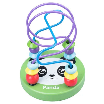 Jouet Montessori en bois de montagnes russes – Labyrinthe de perles pour bébé, boulier d'apprentissage des mathématiques pour les tout-petits de 1 à 3 ans, cadeau de développement éducatif précoce