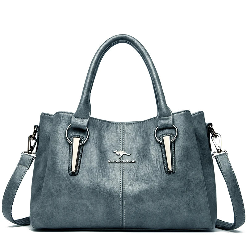 Genuine Cow Leather Women's Handbag Luxury Tote Shoulder Crossbody Messenger Bag