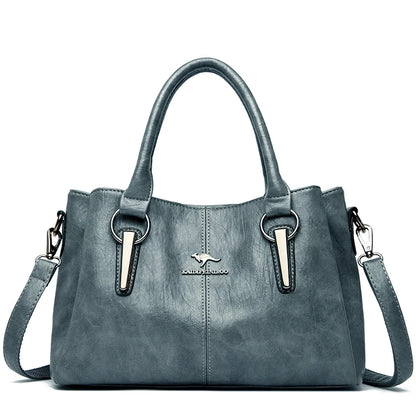 Genuine Cow Leather Women's Handbag Luxury Tote Shoulder Crossbody Messenger Bag