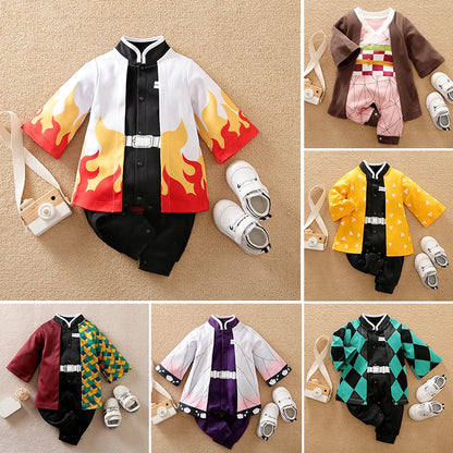 Newborn Baby Anime Cape-Style Bodysuit – Long Sleeve Cotton Romper for Boys & Girls, Cute Infant Outfit for Everyday Wear