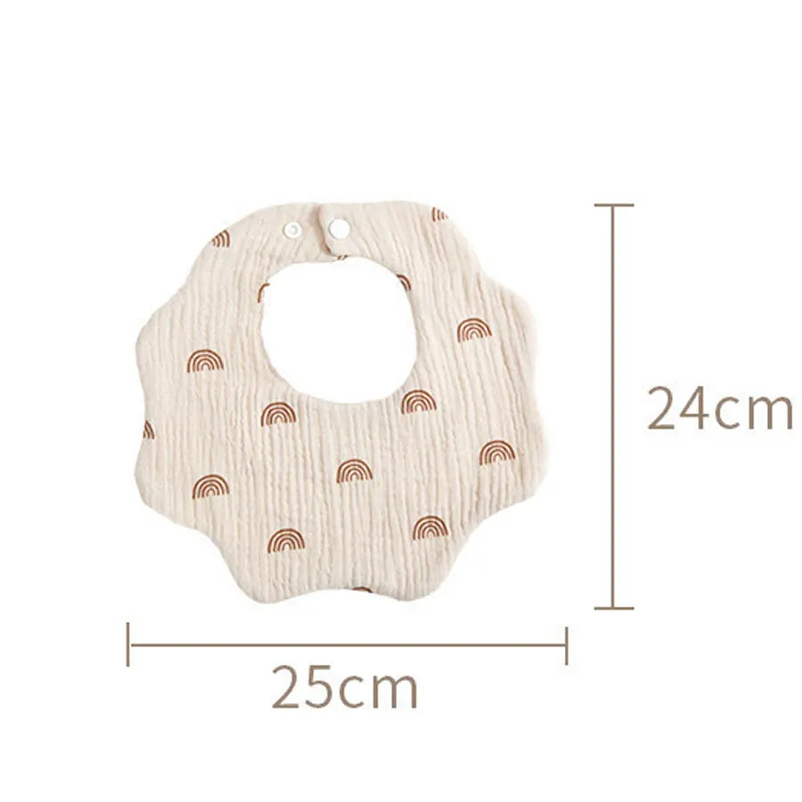 3PCS Pure Cotton Baby Gauze Towels – Soft Breathable Drool Bibs & Saliva Wipes for Newborns