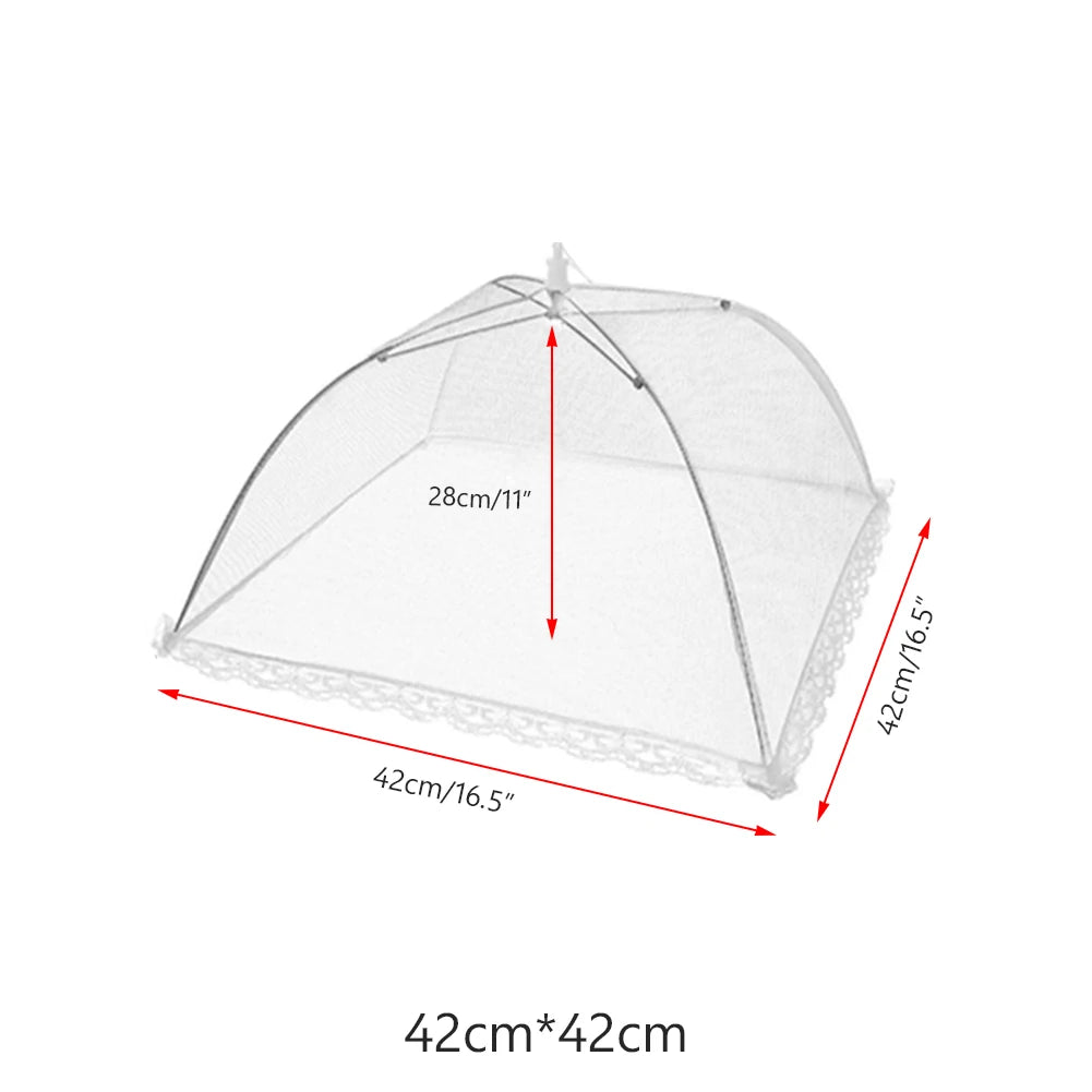 Foldable Mesh Food Cover – Anti-Fly & Mosquito Food Tent Dome for Kitchen, Picnic & Outdoor Dining, Reusable Dish Protector