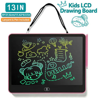 8/11/13/16-Inch LCD Writing Tablet for Kids – Reusable Handwriting Pad, Drawing & Painting Board, Educational Learning Toy for Boys and Girls