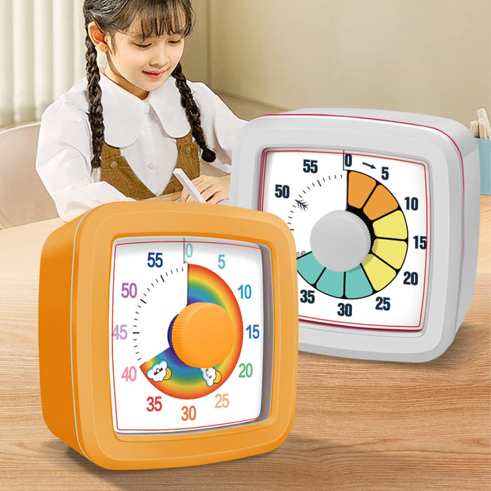 Temporizador visual de 60 minutos para niños - Temporizador de cuenta atrás para tareas, aprendizaje, estudio y gestión del tiempo