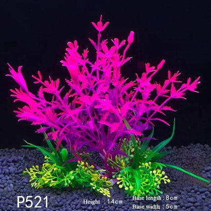 14cm Artificial Aquarium Plants – Plastic Underwater Aquatic Plant & Fish Tank Grass Decorations for Aquascaping, Landscaping & Aquarium Accessories