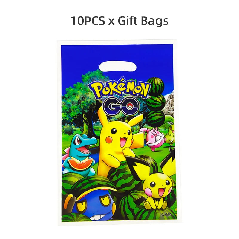 Pokémon Birthday Gift Bags – Pikachu Candy Loot Bags for Party Decorations, Goody Bags & Fillers Supplies