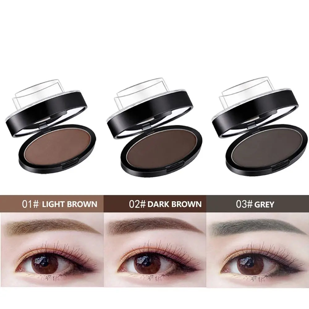Kit de sello de cejas – Paleta de polvo y herramienta de maquillaje con tinte de cejas para cejas de forma perfecta