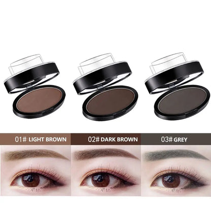 Kit de sello de cejas – Paleta de polvo y herramienta de maquillaje con tinte de cejas para cejas de forma perfecta
