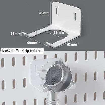 Kit de organización modular de pared con tablero perforado (Pegboard) para bricolaje – Paneles de almacenamiento colgantes sin taladro para cuartos de manualidades, oficina y organización del hogar